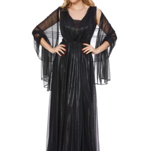 Rochie maxi cu aspect lucios