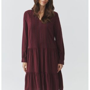 Rochie cu croiala in A si imprimeu